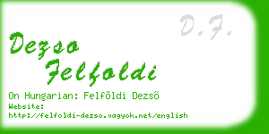 dezso felfoldi business card